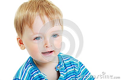 Boy on white background Stock Photo