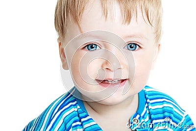 Boy on white background Stock Photo