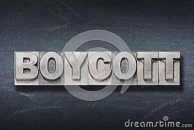 Boycott word den Stock Photo