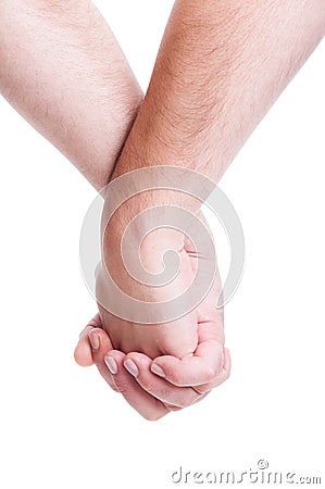 Boyfriends holding hands Stock Photo
