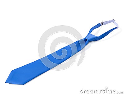 Boys blue Tie Kids Children.isolated over white background. top view. Stock Photo