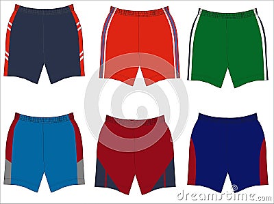 BOYS CUT-N-SEW SHORTS PRINT VECTOR Vector Illustration