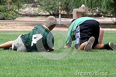 Boys Fall Stock Photo