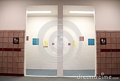 Boys & Girls Restrooms Stock Photo