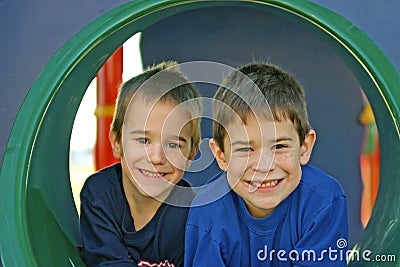 Boys Playing Stock Photo