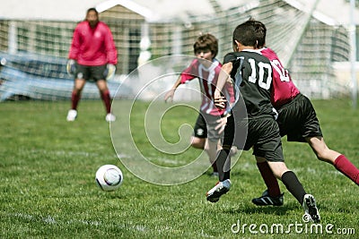 Boys Playing Soccer Editorial Stock Photo