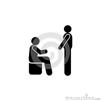 Boys sit down friend icon. Element of friends icon Stock Photo