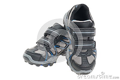 Boys trainers or running shoes Stock Photo