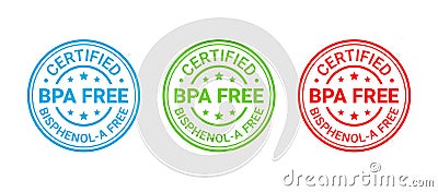 BPA free badge, stamp. Non toxic plastic label. Ecological packaging emblem. Vector illustration Vector Illustration