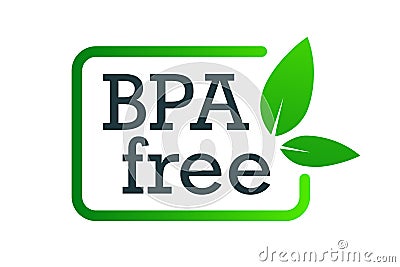 BPA free certificate label-no bisphenol A Vector Illustration