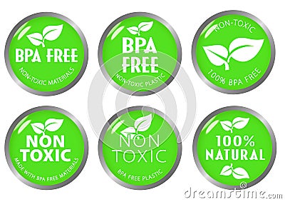 BPA Free non-toxic icon label Stock Photo