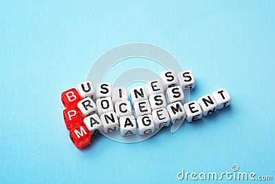 BPM business process management dices Stock Photo