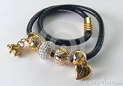 Bracelet black Stock Photo