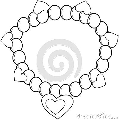 Bracelet coloring page Stock Photo