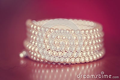 Bracelet with pearls Stock Photo