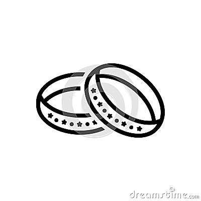 Black line icon for Bracelets, bangle and jewellery Stock Photo