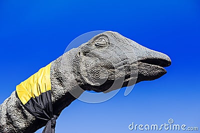 Brachiosaurus Dinosaur Head and Neck Stock Photo
