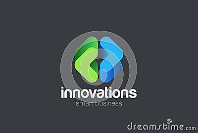 Brackets Logo abstract Business design vector. Vector Illustration