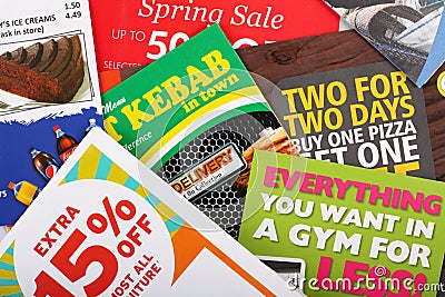 Junk Mail Leaflets Editorial Stock Photo