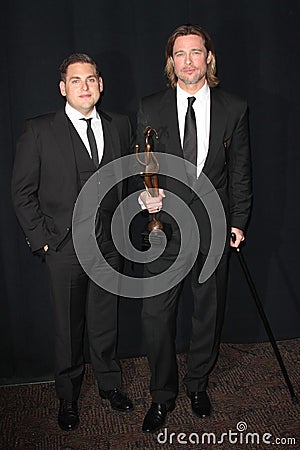 Brad Pitt, Jonah Hill Editorial Stock Photo