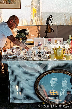 The Braderie market in Lille. Editorial Stock Photo