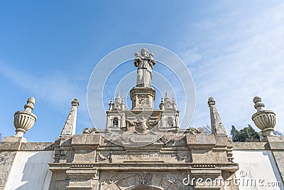 Fountain of Charity at Three Virtues Stairway at Sanctuary of Bom Jesus do Monte - Braga, Portugal Editorial Stock Photo