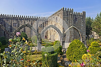 Braga, Portugal. Santa Barbara garden Editorial Stock Photo