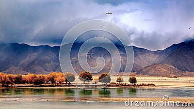 The Brahmaputra river Stock Photo