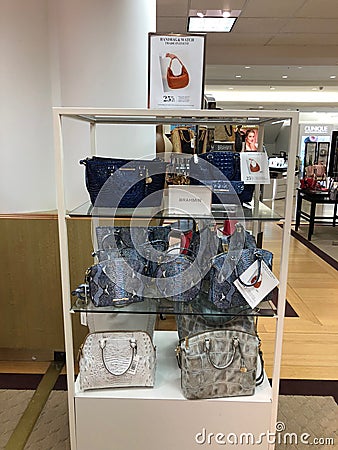 Brahmin Handbags in a Department Store Editorial Stock Photo