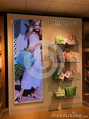 Brahmin Handbags in a Department Store Editorial Stock Photo