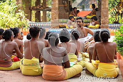 Brahmin students in Madurai, India. Editorial Stock Photo