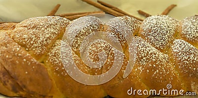 Braided cinnamon bread twist Stock Photo