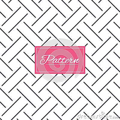 Braided stripped geometric seamless pattern. Vector Illustration