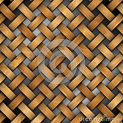 Braided Wooden Background Stock Photo