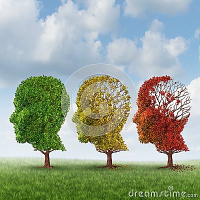 Brain Aging Stock Photo