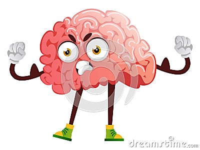 Brain is angry, illustration, vector Vector Illustration