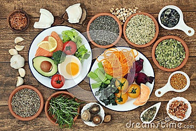 Brain Boosting Healthy Super Food Stock Photo