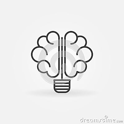 Brain bulb icon Vector Illustration