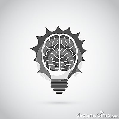 Brain bulb Vector Illustration