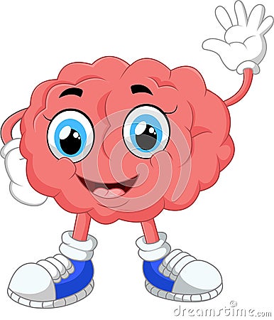 Brain cartoon illustration Vector Illustration