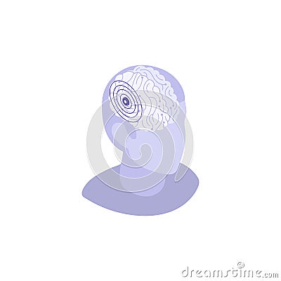 Brain Chip Illustration Vector Illustration