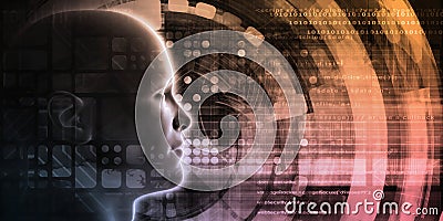 Brain Computer Interface Stock Photo