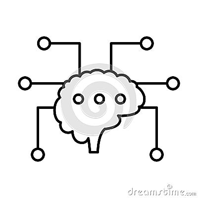 Brain, connectivity Vector Icon which can easily modify or edit Stock Photo