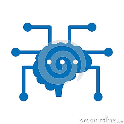 Brain, connectivity Vector Icon which can easily modify or edit Vector Illustration