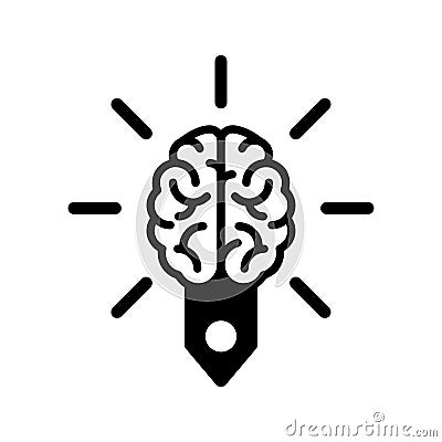 Brain, creative, logic icon Stock Photo