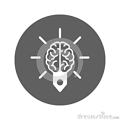 Brain, creative, logic icon Stock Photo