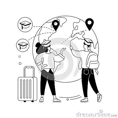 Brain drain abstract concept vector illustration. Vector Illustration