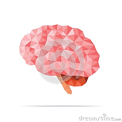 Brain faceted Vector Illustration