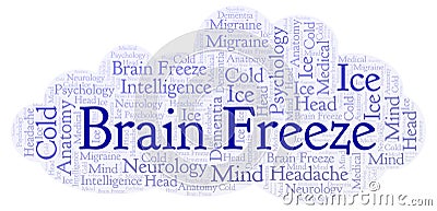 Brain Freeze word cloud. Stock Photo