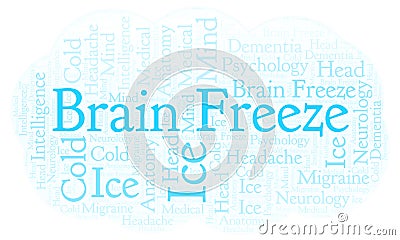 Brain Freeze word cloud. Stock Photo